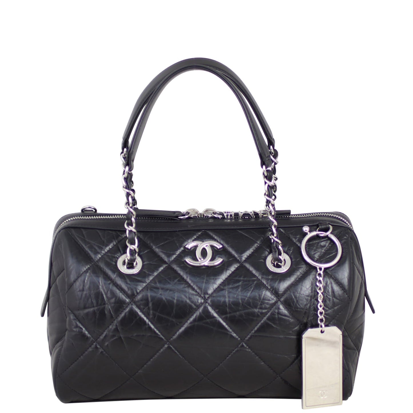 Chanel CC Quilted Bowling Bag Small