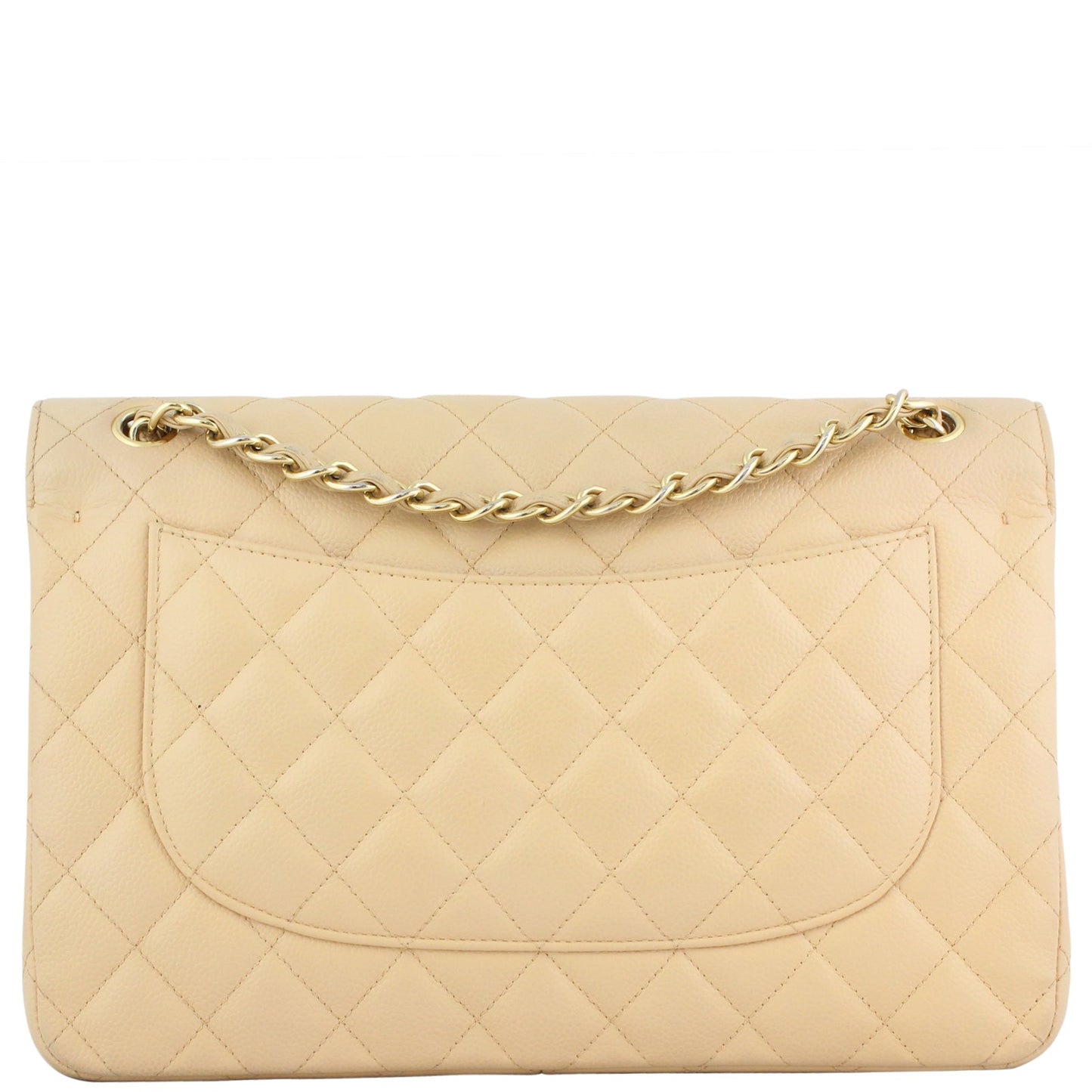 Chanel Classic Double Flap Jumbo |  Beige Gold Hardware