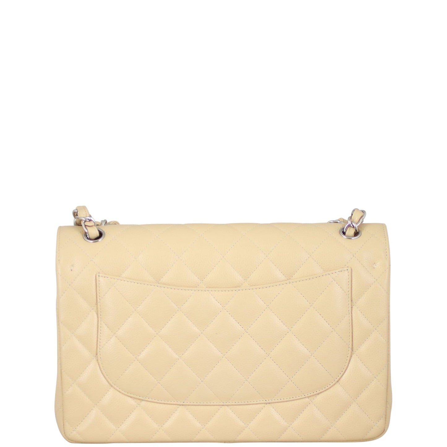 Chanel Classic Double Flap Jumbo | Beige Caviar