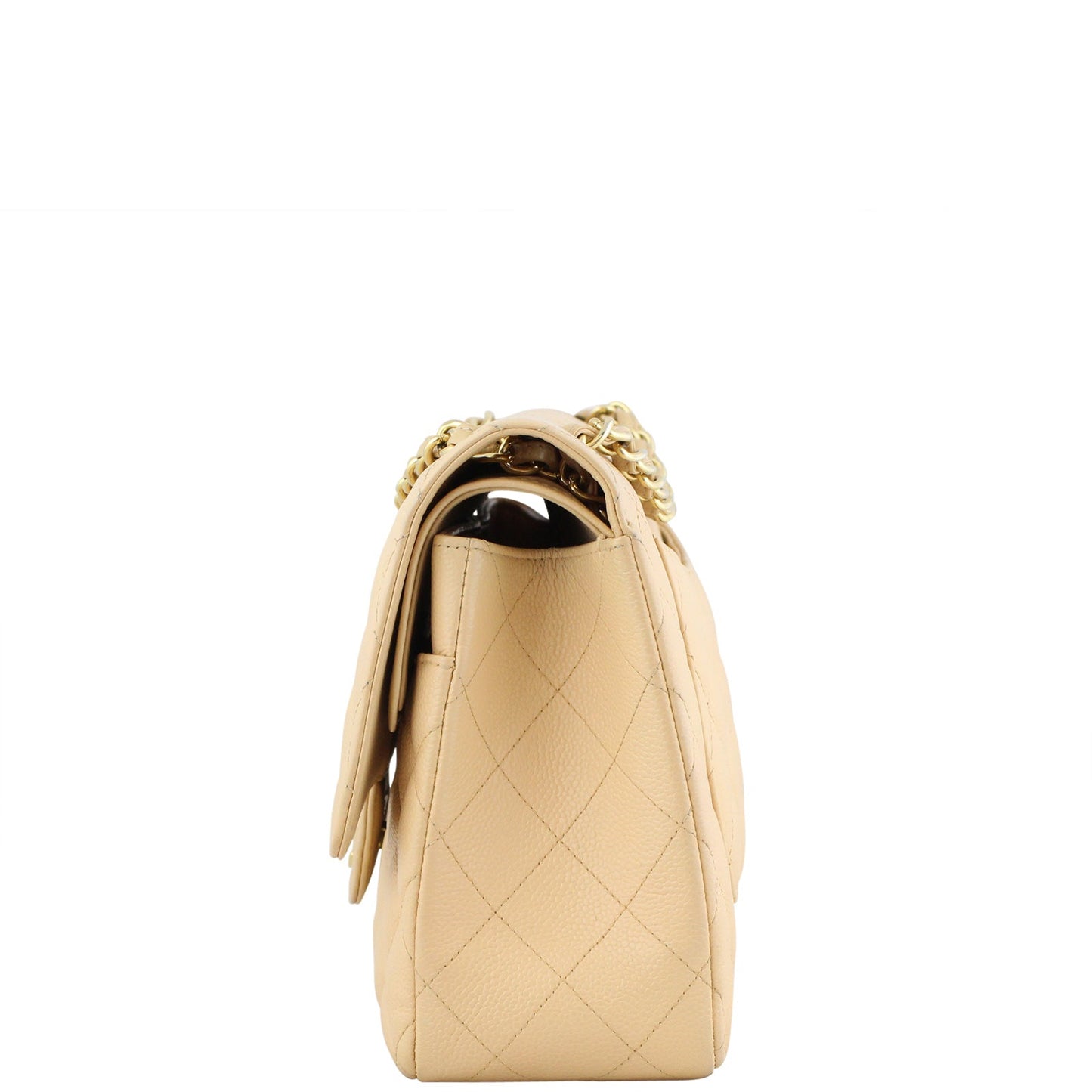 Chanel Classic Double Flap Jumbo |  Beige Gold Hardware