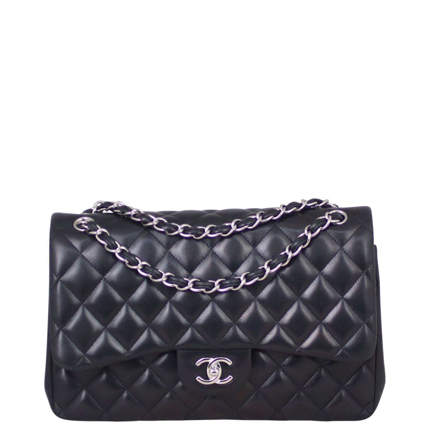 Chanel Classic Double Flap Jumbo | Black Lambskin 15 Series