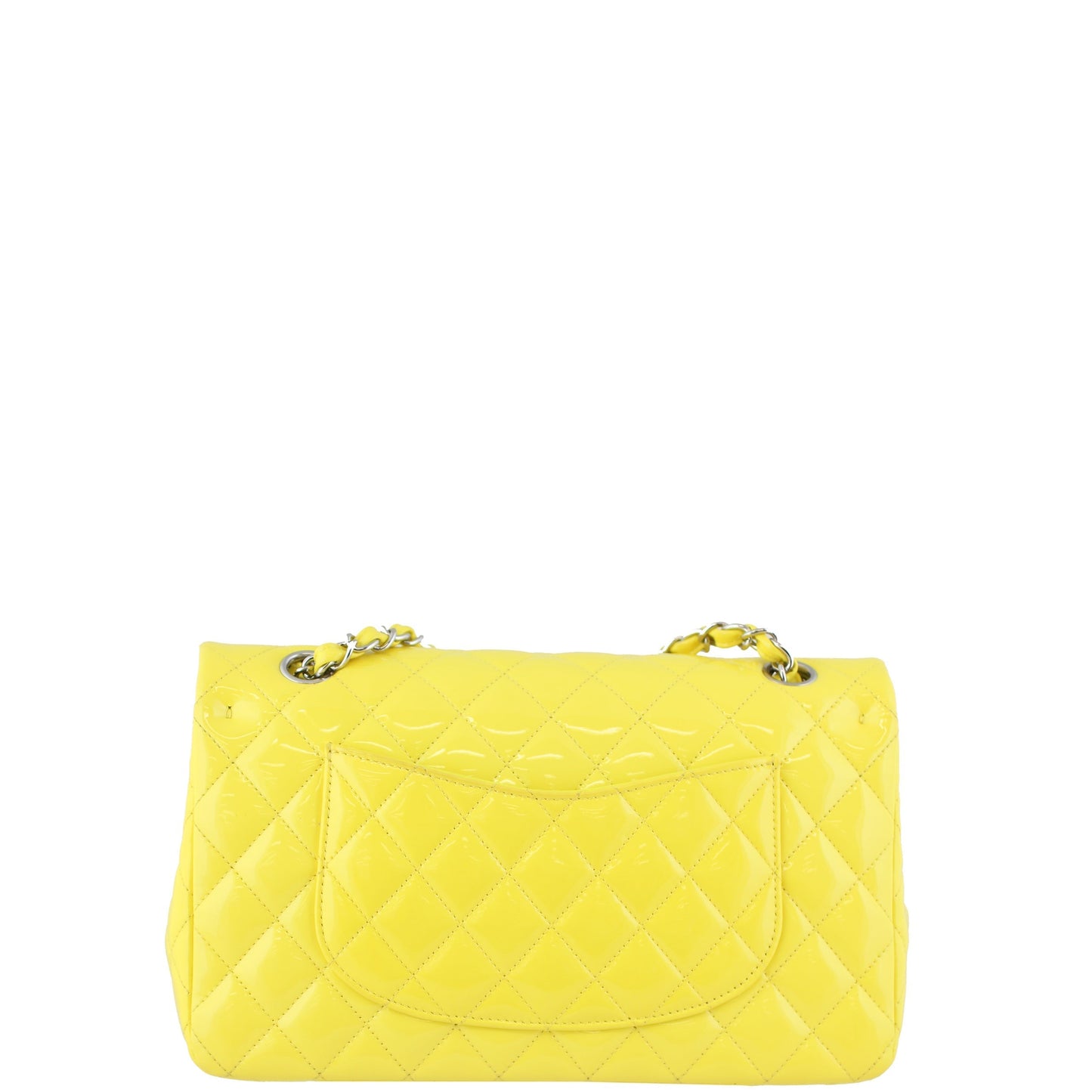 Chanel Classic Double Flap Medium Patent | Yellow