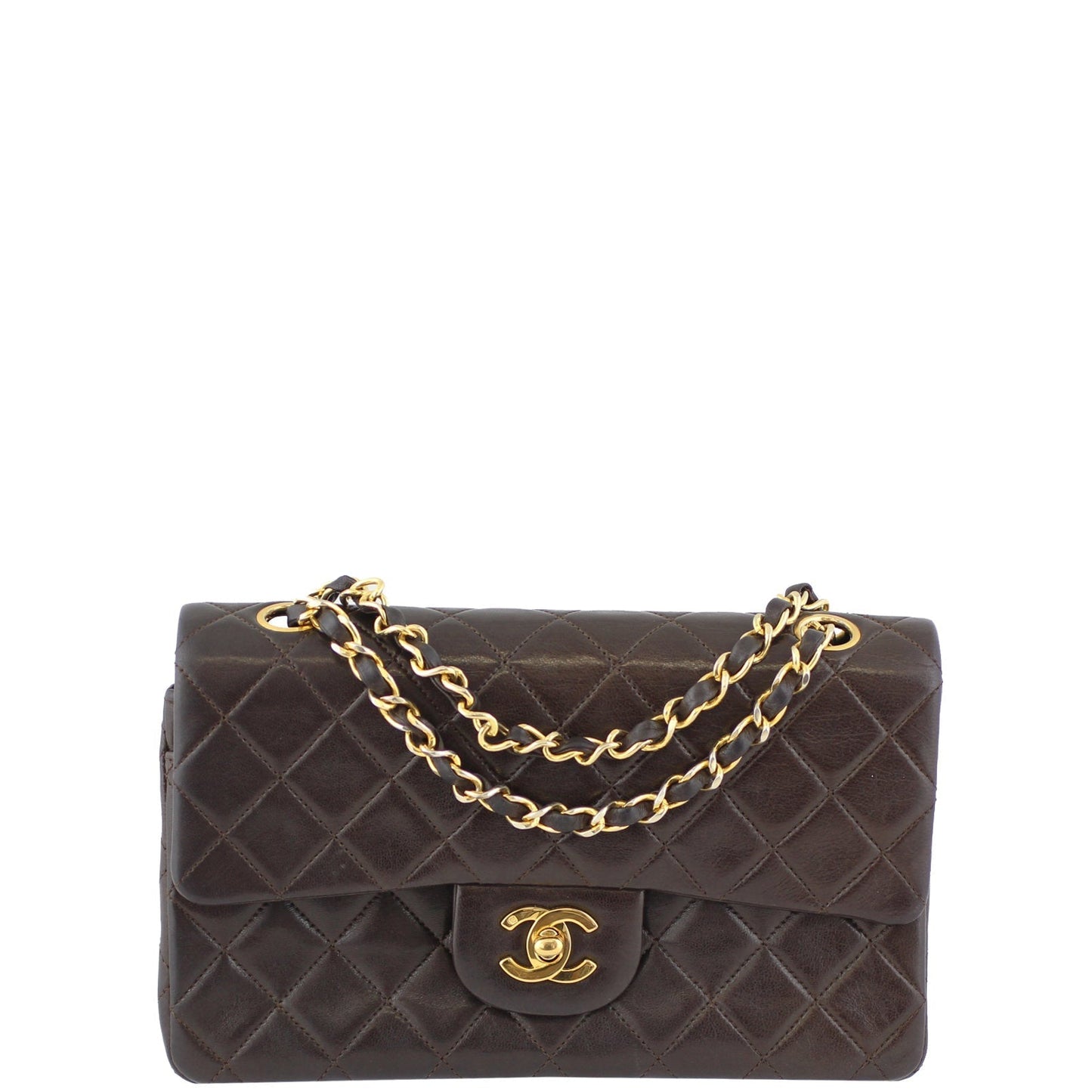 Chanel Vintage Classic Double Flap Small | Brown 1 Series