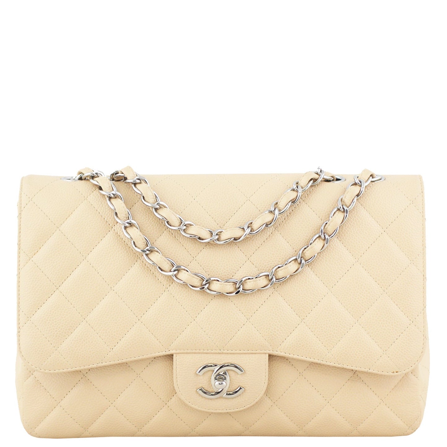 Chanel Classic Single Flap Jumbo |  Nude Beige