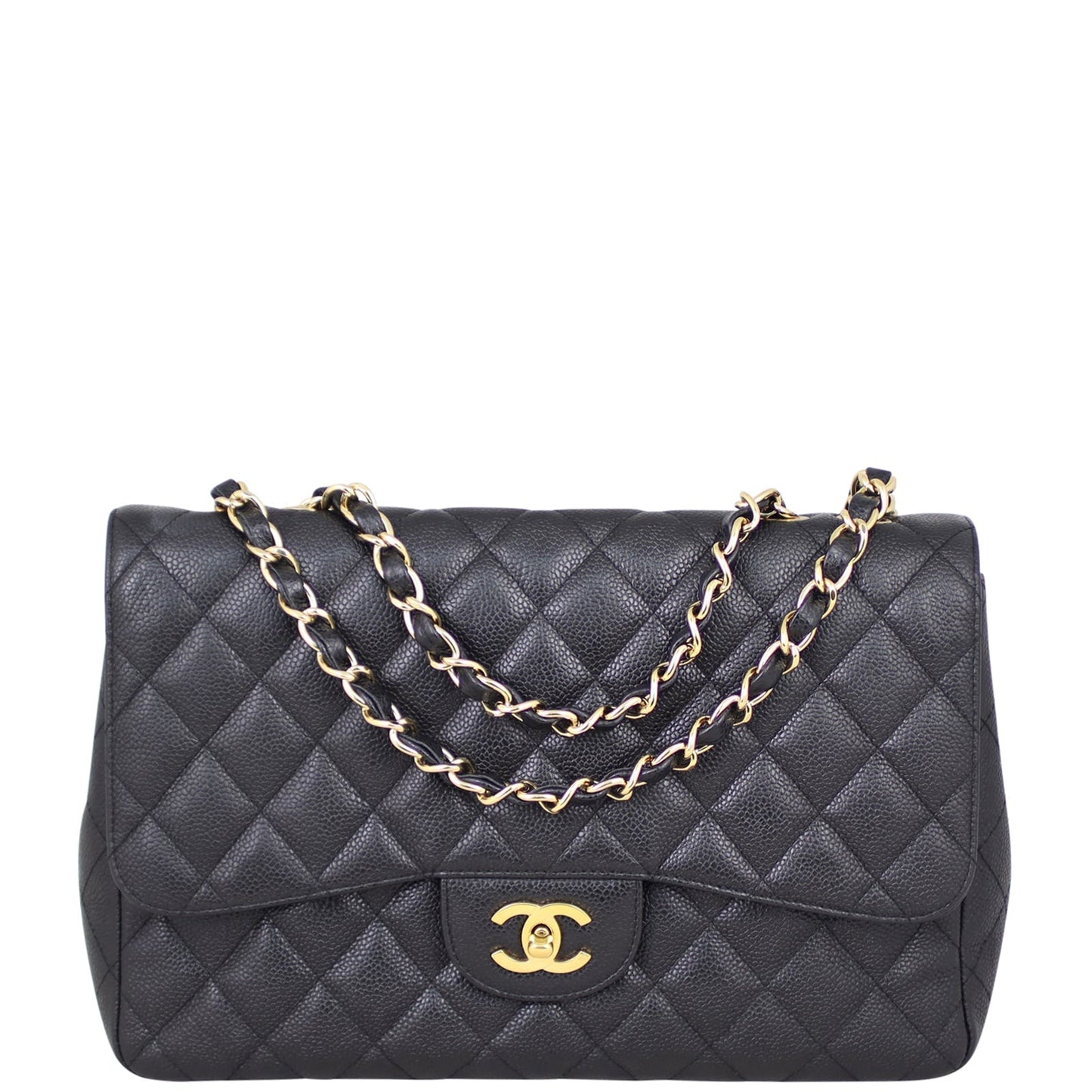 Chanel Classic Single Flap Jumbo | Black Caviar GHW