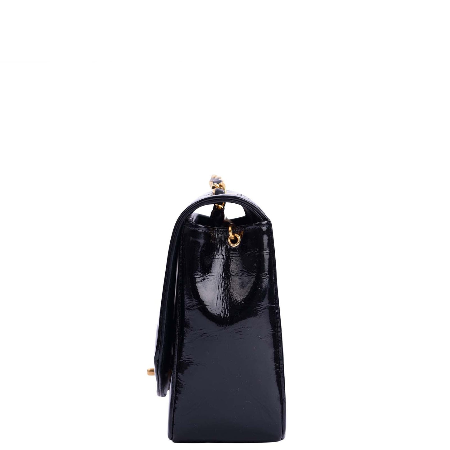 Chanel Quilted Diana Patent Flap Bag | Black GHW
