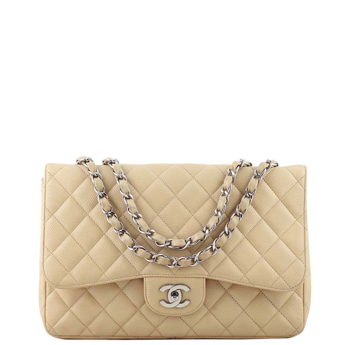 Chanel Classic Single Flap Jumbo | Beige 12 Series