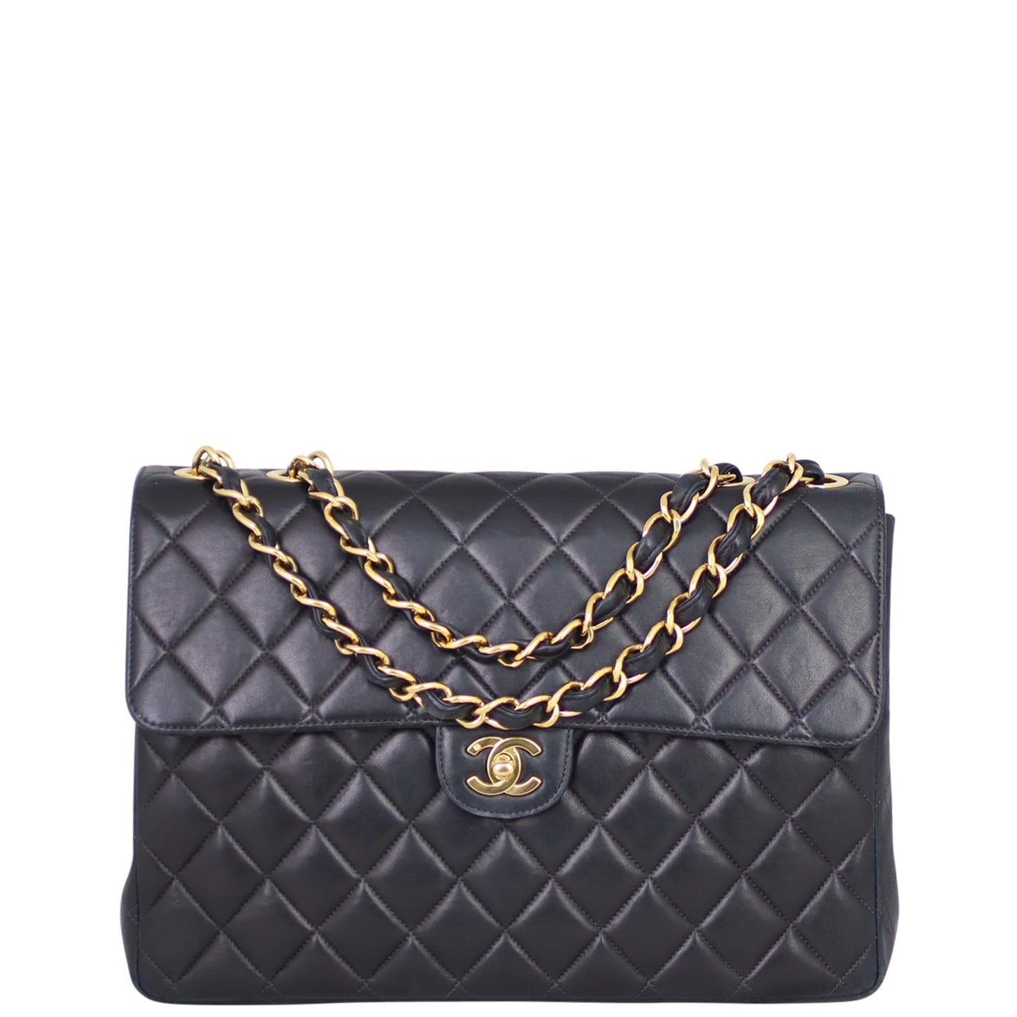 Chanel Classic Single Flap Maxi | Black Gold Hardware