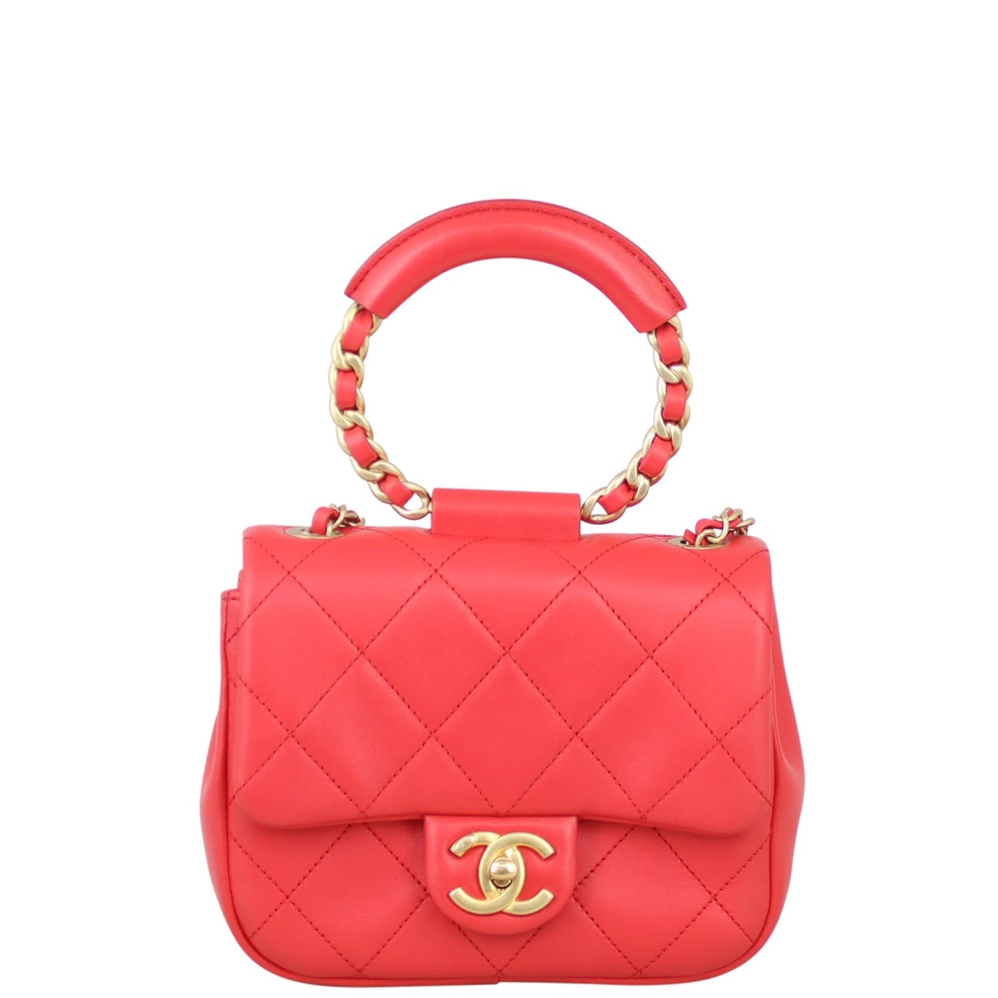 Chanel Circular Handle Small Flap Bag