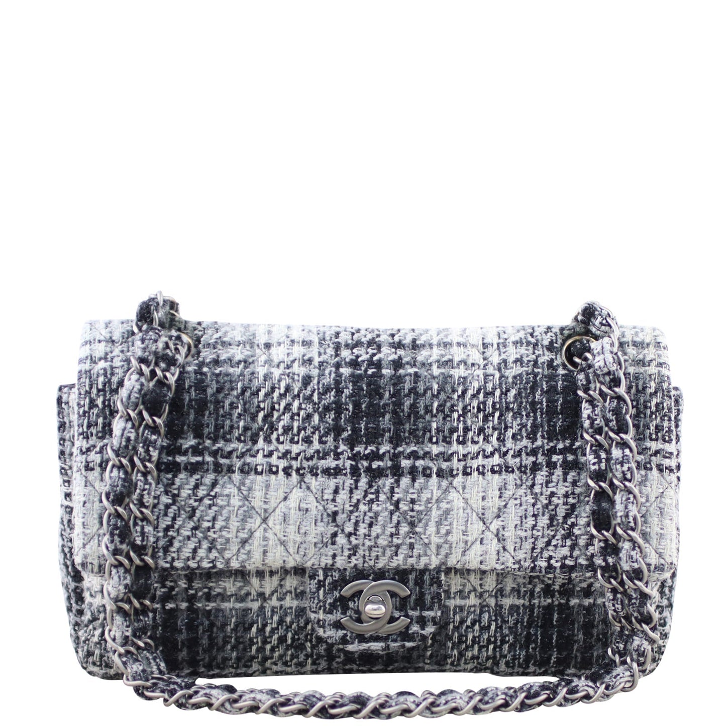 Chanel Tweed Double Flap Medium