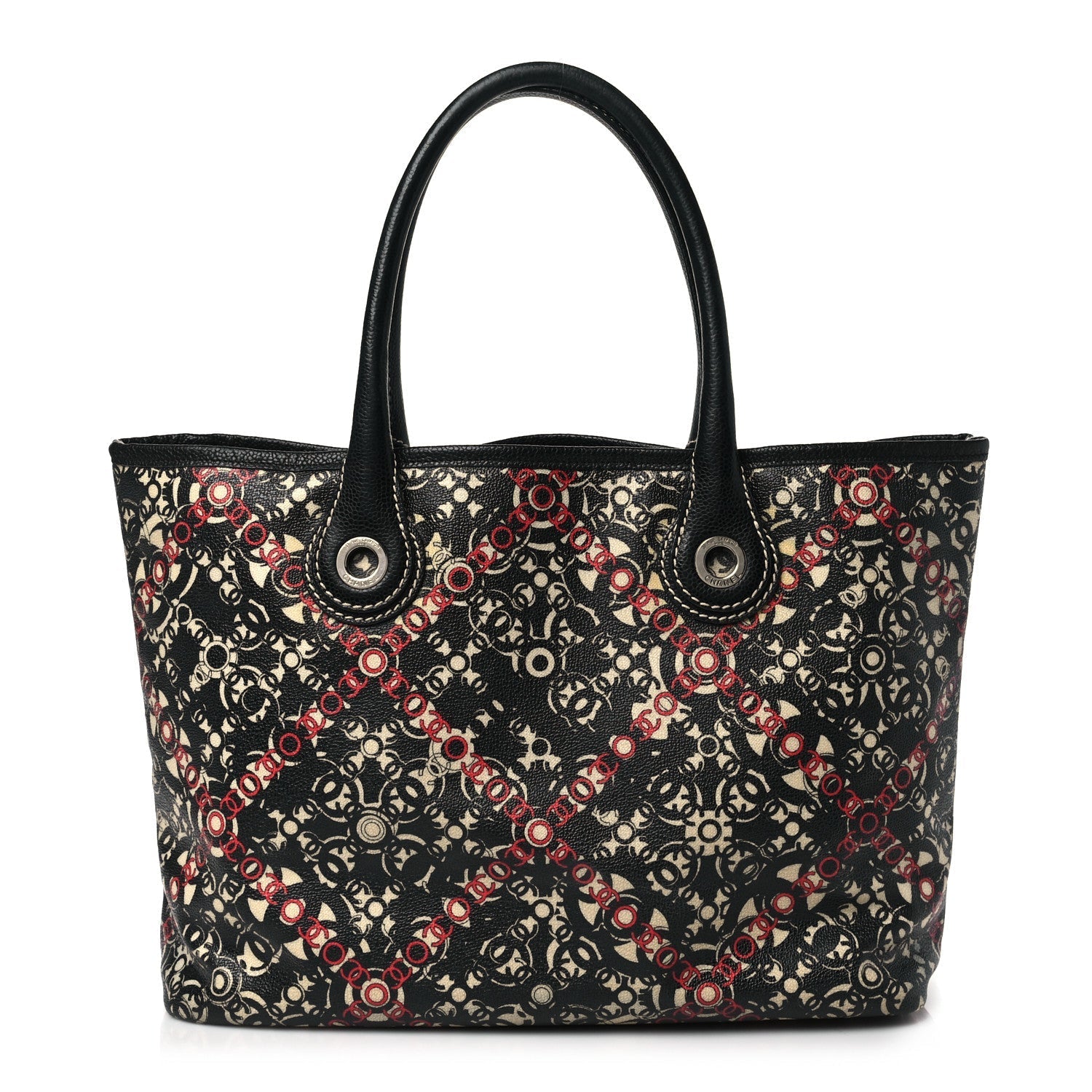 CHANEL COATED CANVAS COCO SMALL TOTE BAG