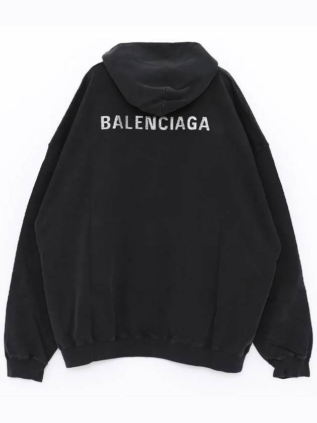 Luxury Balenciaga Trending 2025 Back Logo Hooded Top Black
