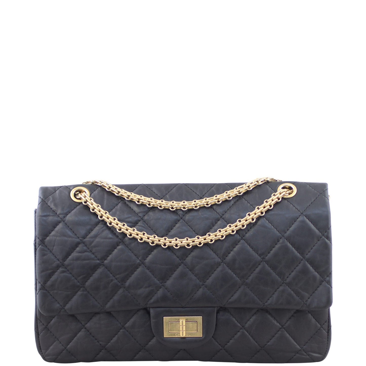 Chanel 2.55 Reissue 227 Double Flap Bag | Black 16 Series
