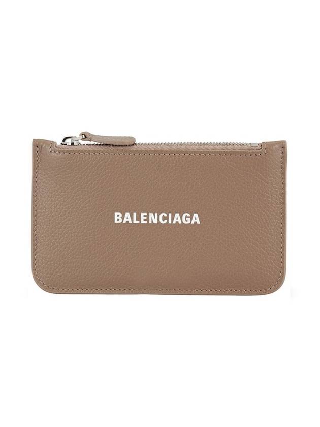 Luxury Balenciaga Trending 2025 Logo Zipper Long Card Wallet Brown