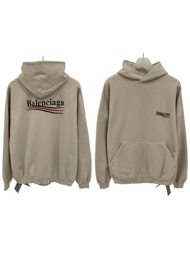 Luxury Balenciaga Trending 2025 Embroidered Logo Cotton Hoodie Beige