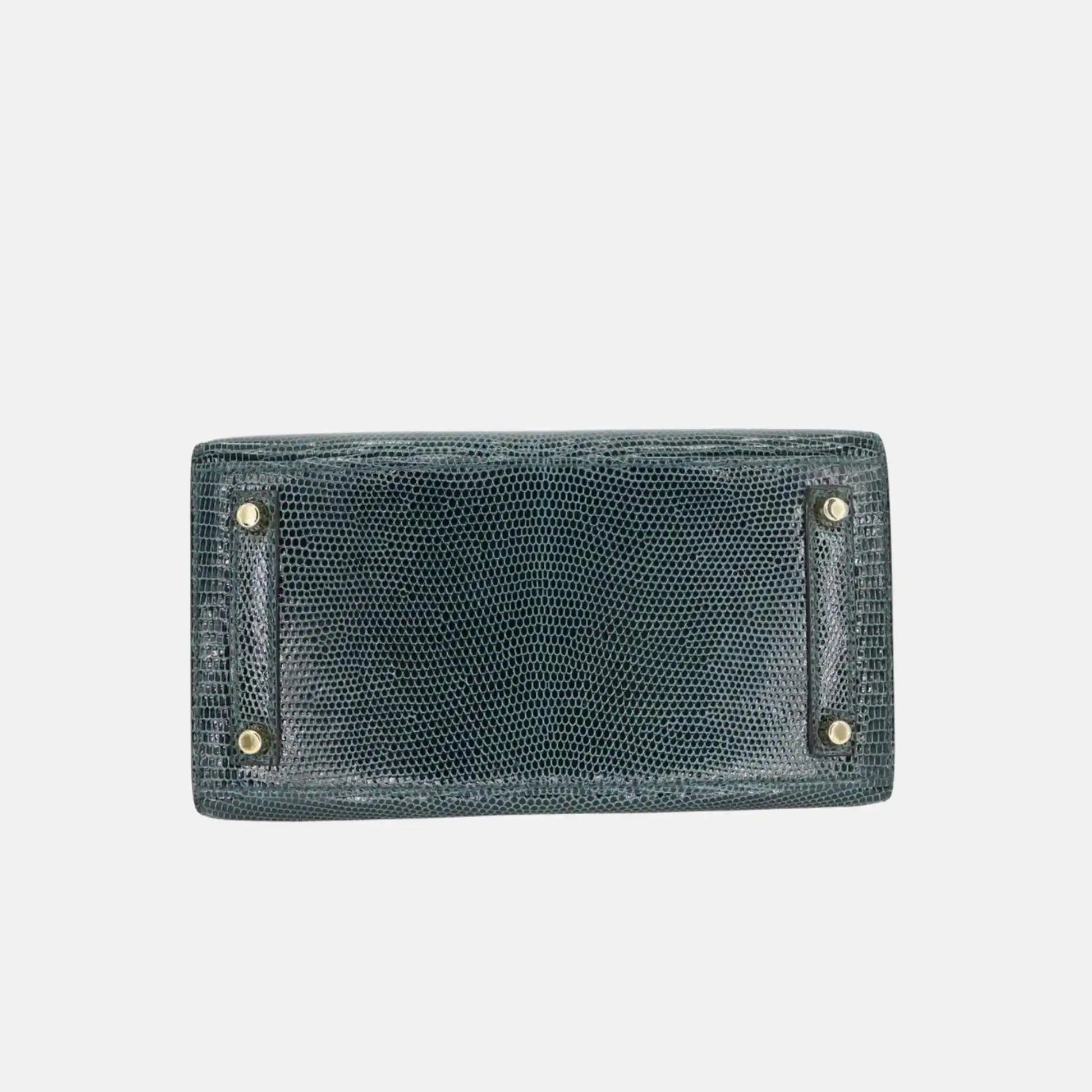 Birkin 20 Lizard Vert Cypres GHW