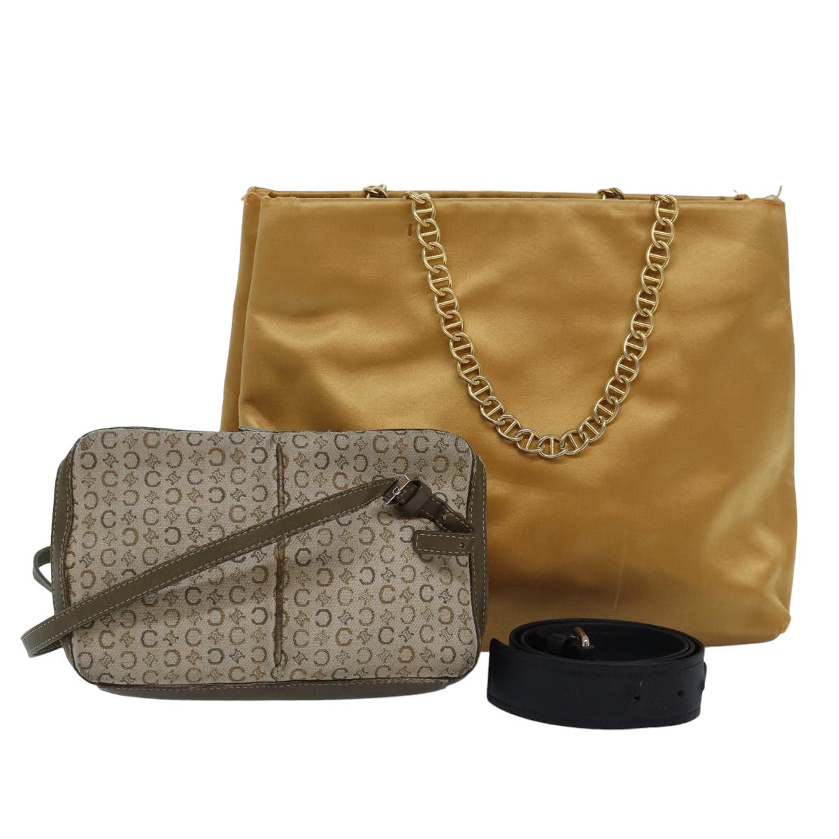 PRADA Celine Luxury Balenciaga Trending 2026 C Macadam Chain Bag Silk Canvas Leather 3Set hk1475