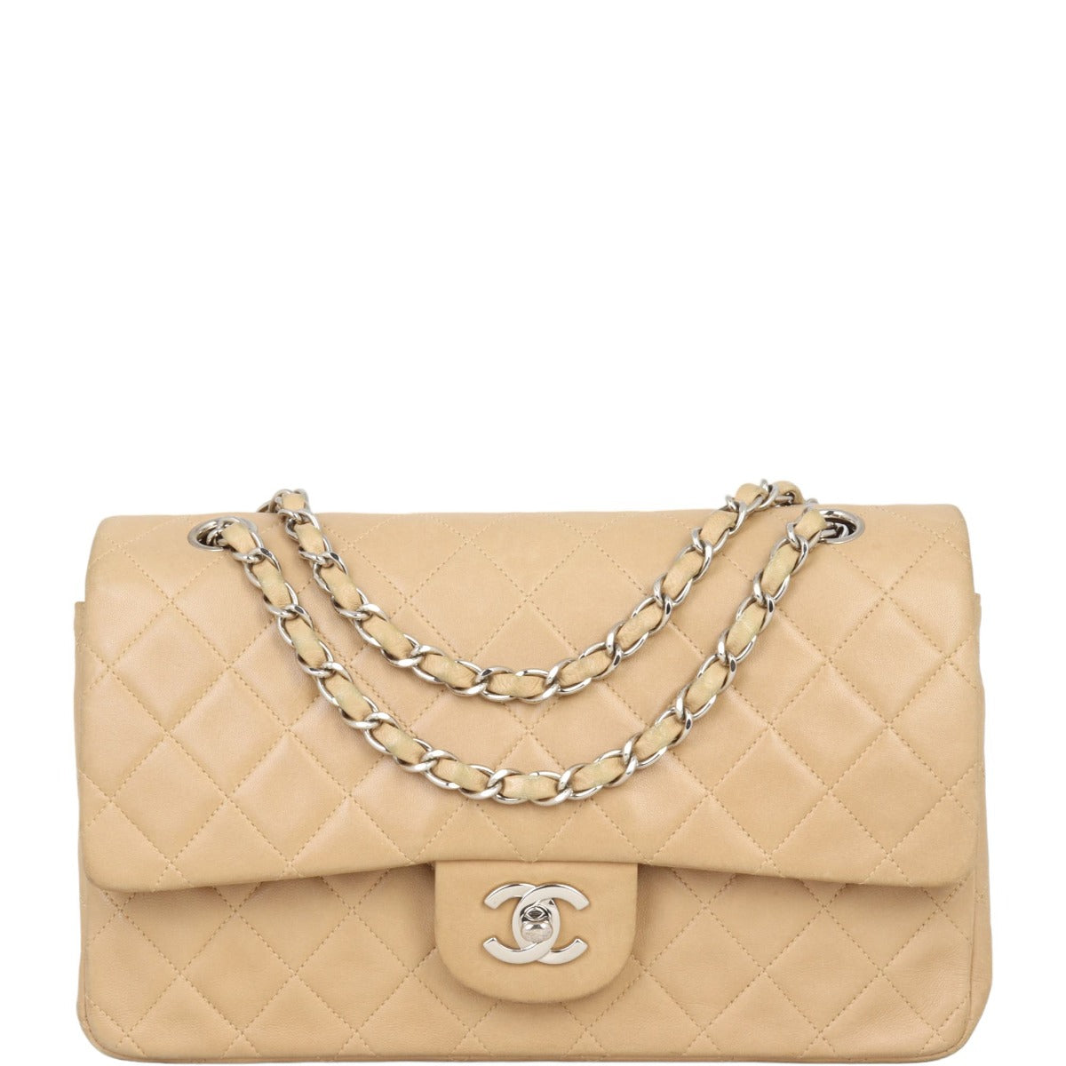 Chanel Classic Double Flap Medium | Beige Vintage