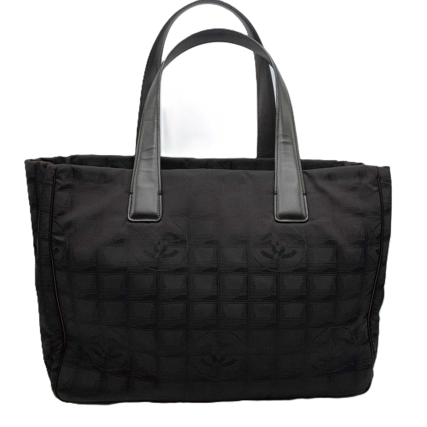 Chanel Nylon Leather Tote Bag Classic Flap