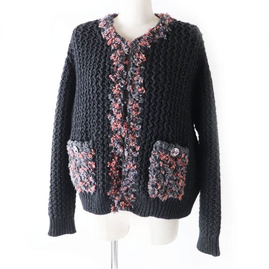 Chanel Cashmere Cardigan COCO Mark Button Classic Flap Tote