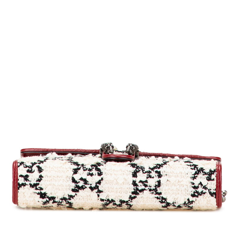 Gucci Dionysus GG Tweed Leather Chain Shoulder Bag