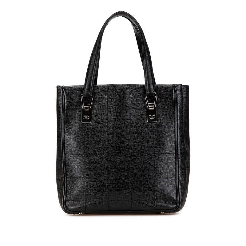 Chanel Choco Bar Caviar Skin Tote Bag Classic Flap