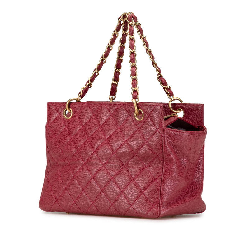 Chanel Coco Mark Matelasse Caviar Skin Shoulder Bag Classic Flap